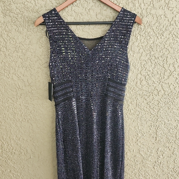 Alexa B Nites Black Sparkle Cutout Dress NWT - Picture 5 of 6